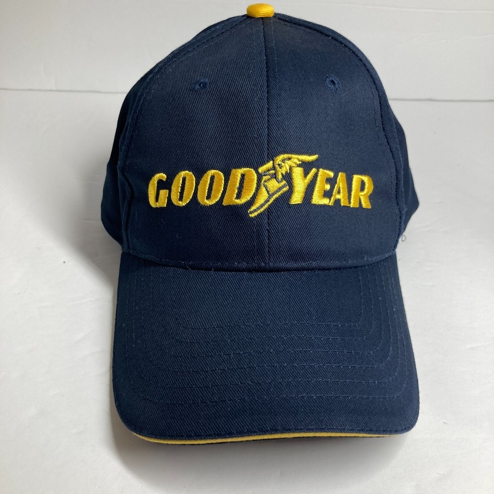 Goodyear Tires Cap Hat Adult Blue Embroidered Wingfoot Logo G395‎ LHS   FLAW